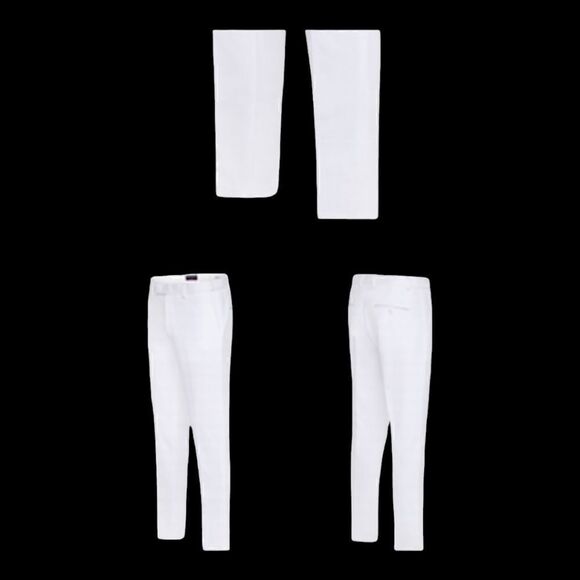 MARK OF DISTINCTION WHITE EURO SLIM FIT PANT. SIZE 36-37L. - Picture 3 of 10